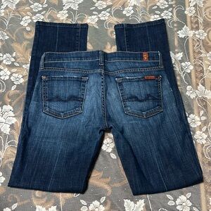 7 For All Mankind Straight Leg Denim Jeans